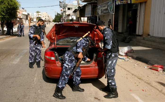 عناصر من الشرطة في غزة